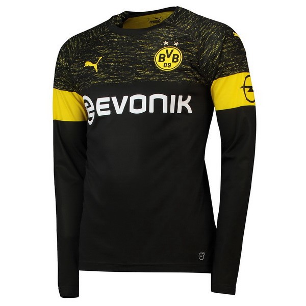 Camiseta Borussia Dortmund Replica Segunda Ropa ML 2018/19 Negro